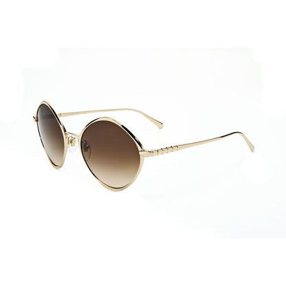 Ladies Gold Tone Irregular Sunglasses