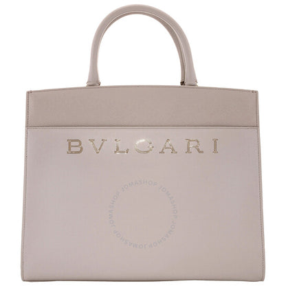 Bvlgari, Leather Logo Embossed Tote Bag
