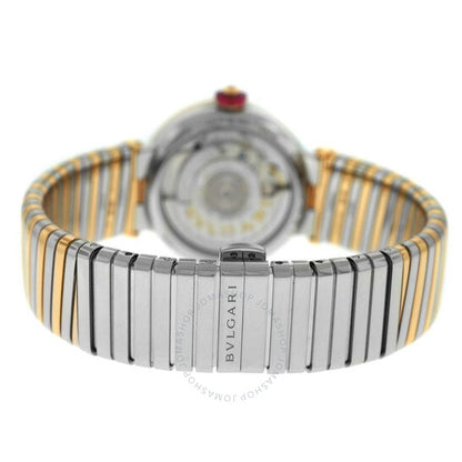 ساعة بولغاري لوتشيا للسيدات بمينا أبيض وماس