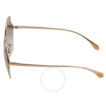 Bvlgari, Pink Gradient Grey Hexagonal Ladies Sunglasses