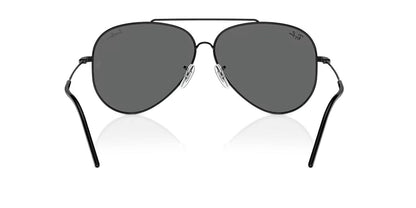 men's rbr0101s reverse aviator sunglasses in polished black dark grey