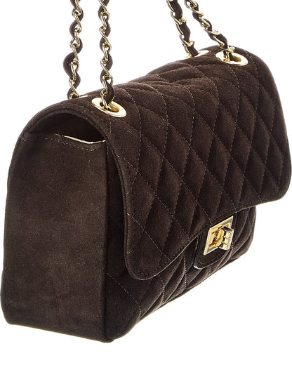 maeve quilted suede crossbody