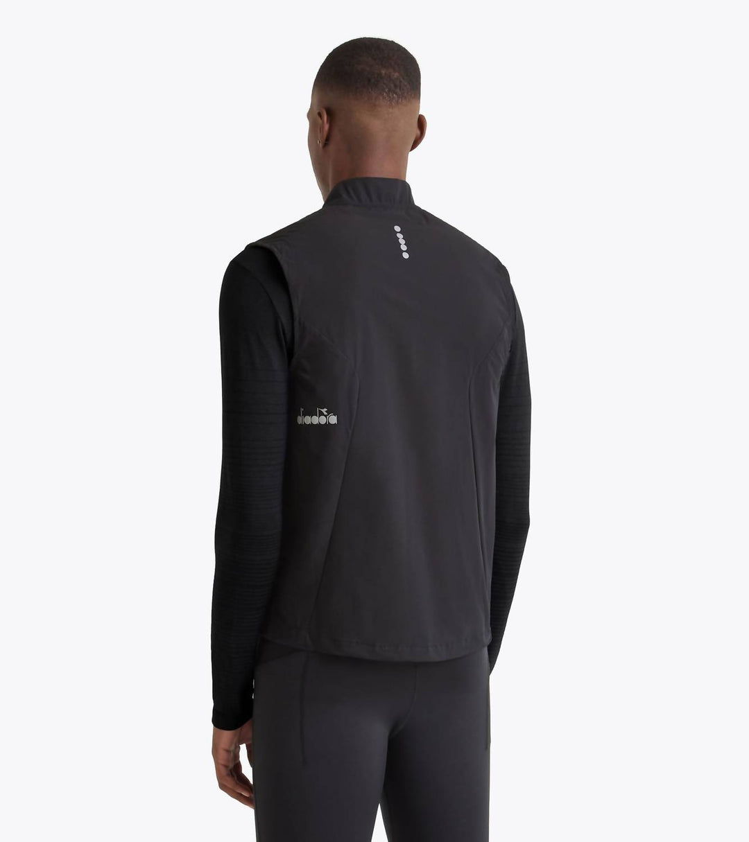 winter protection padded vest in black