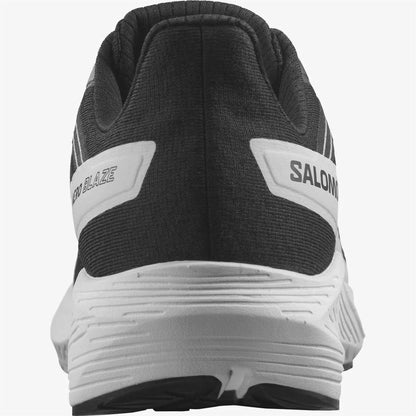 men's aero blaze running shoes in black / white / lunar rock