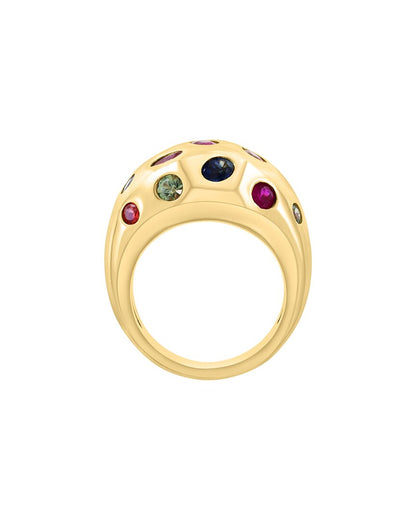 14k over silver 2.35 ct. tw. multi sapphire ring