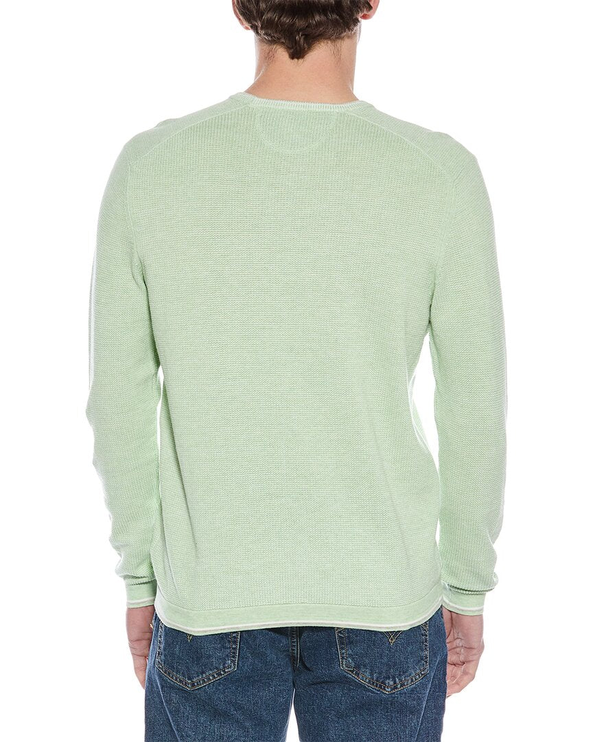 vanise waffle knit crewneck sweatshirt