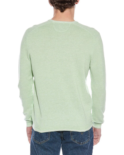 vanise waffle knit crewneck sweatshirt