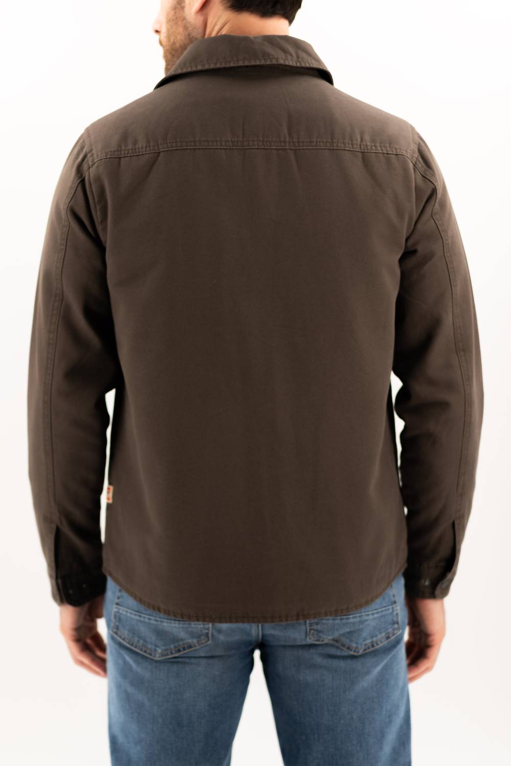 quilted deck jacket in dark roast