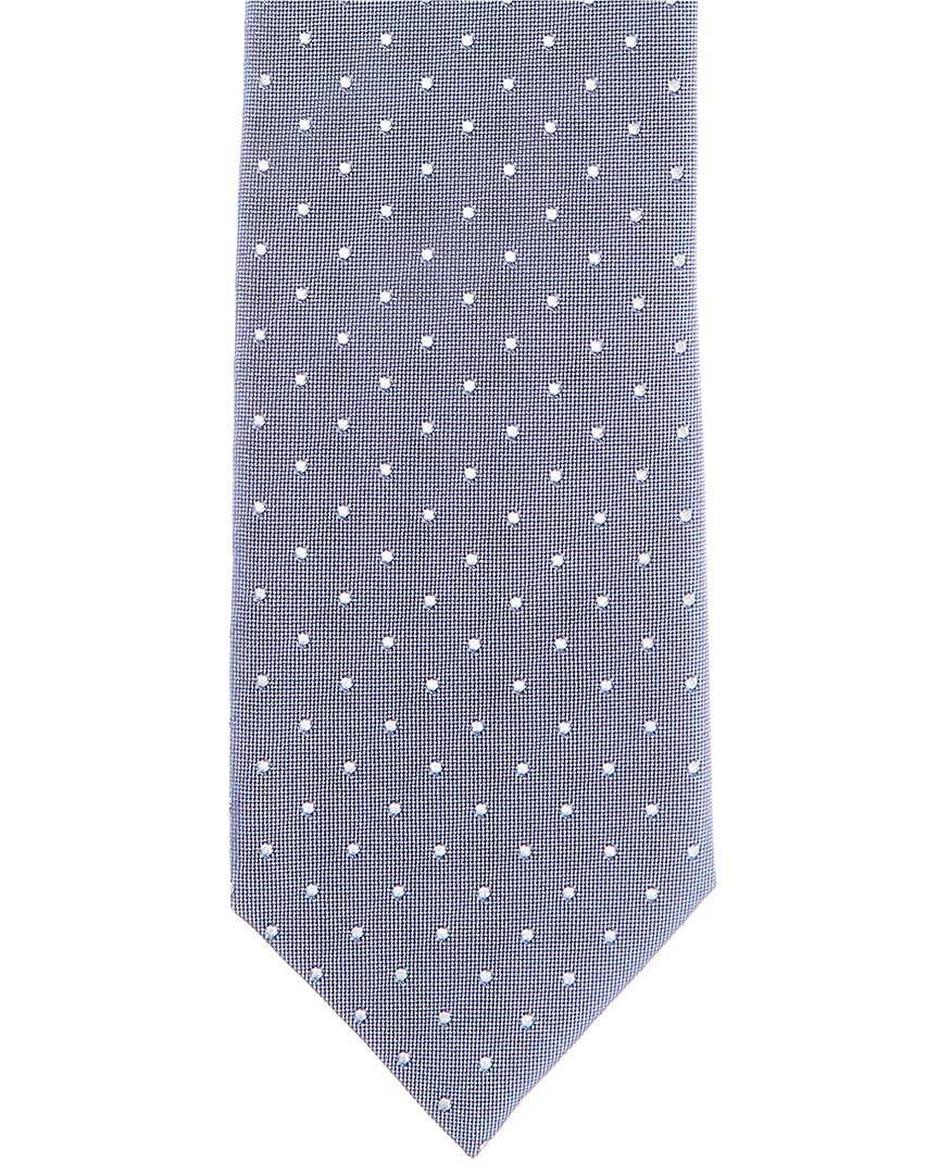blue dots silk-blend tie
