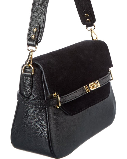 greta suede & leather handbag