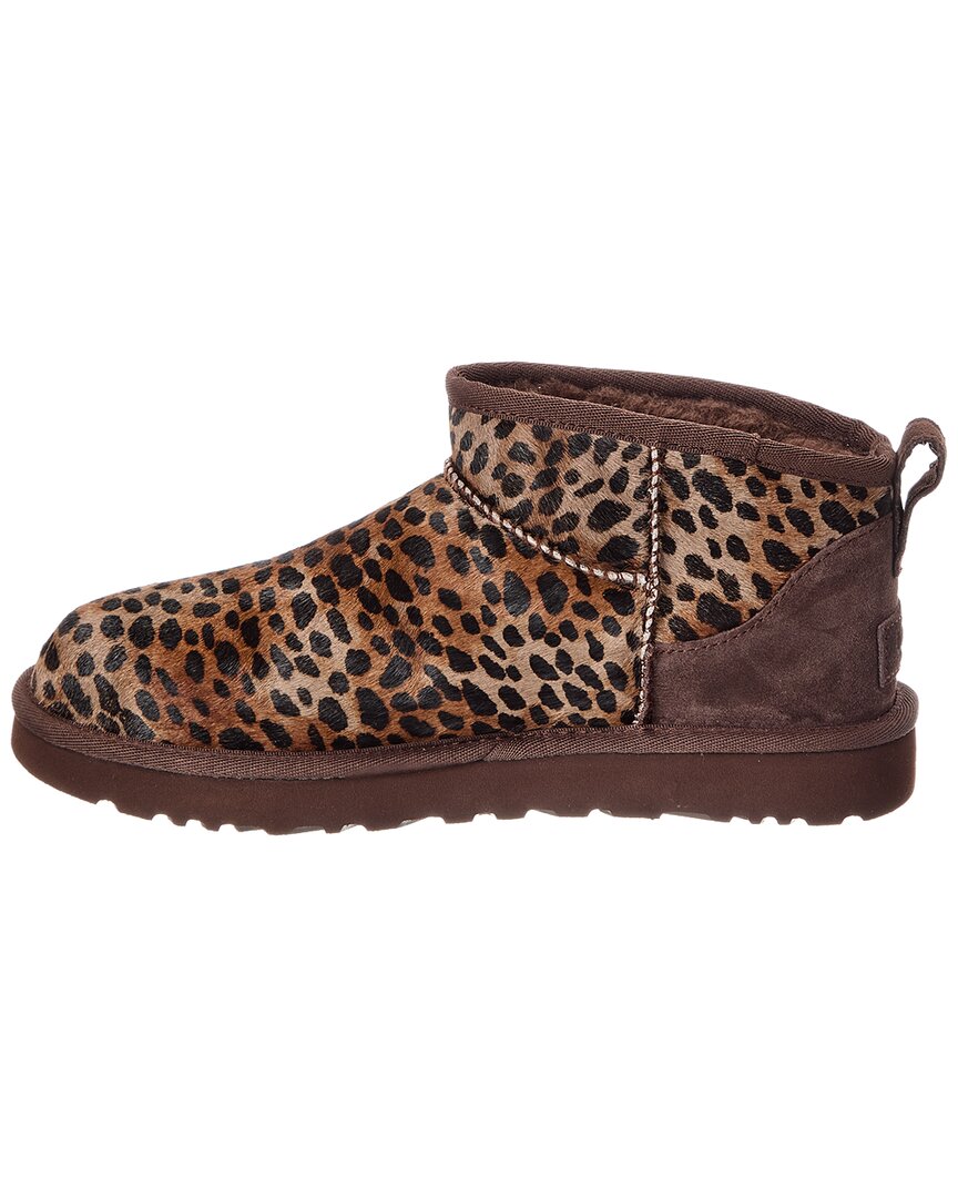 classic ultra mini caspian haircalf & suede boot