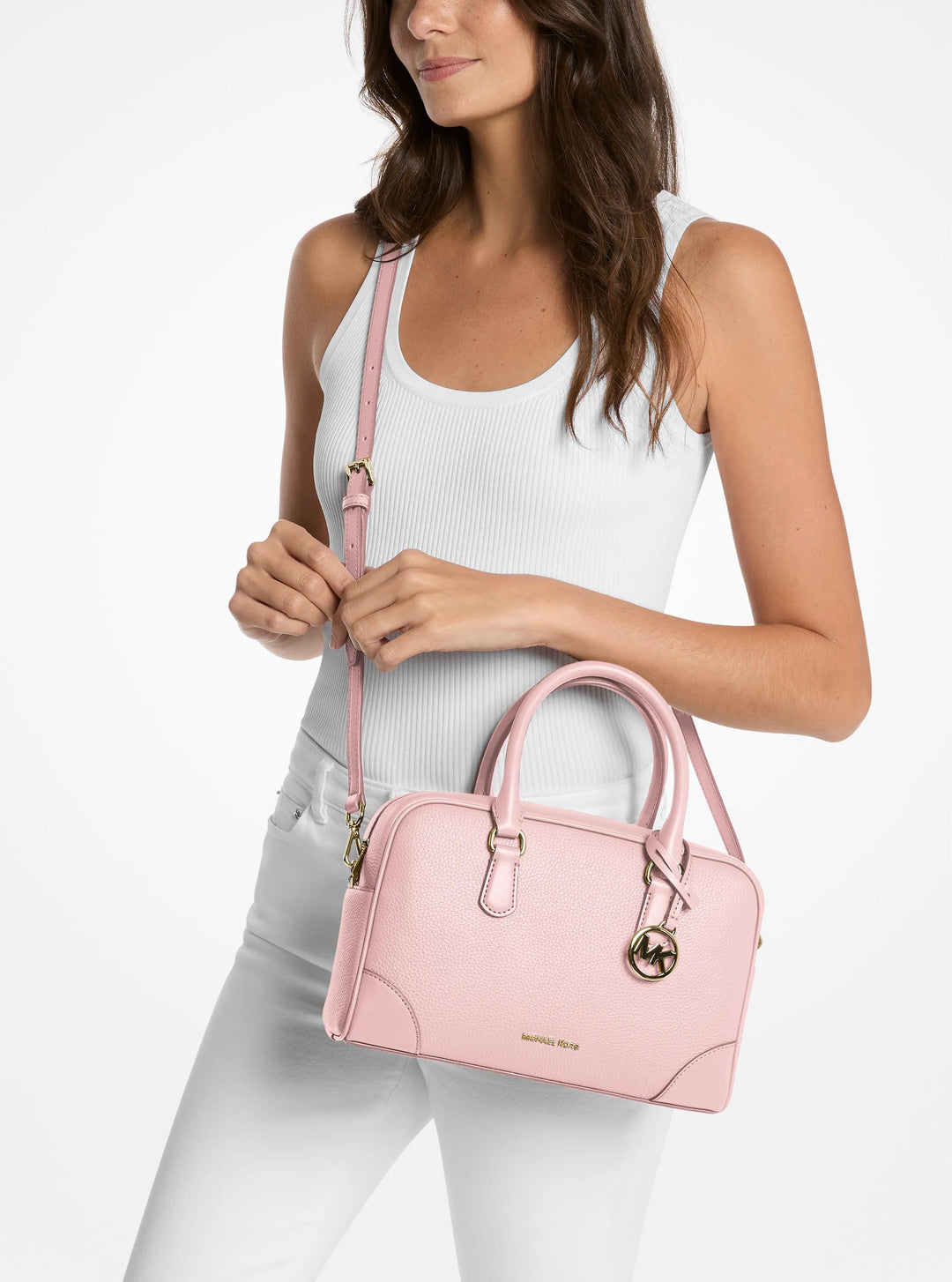 thompson pebbled leather satchel