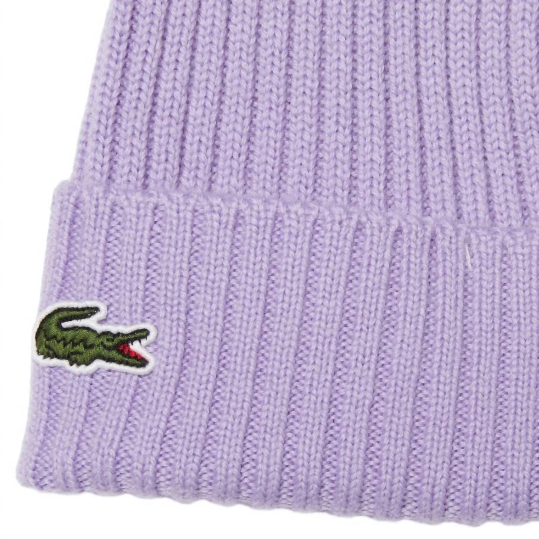 unisex - ribbed wool beanie in purple