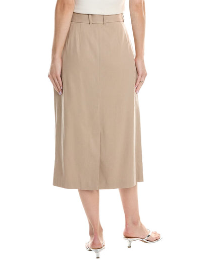belted midi skirt