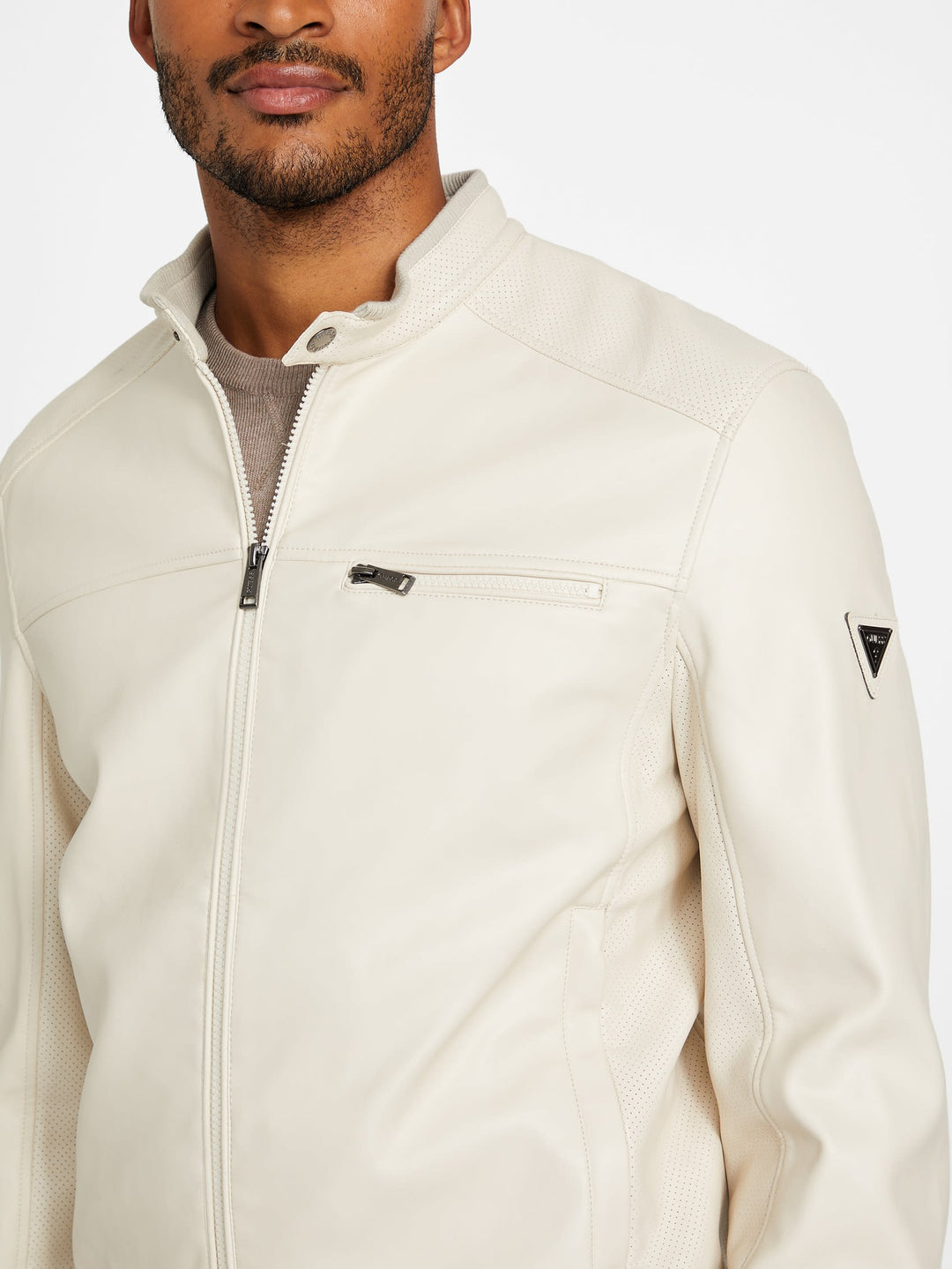faris faux-leather biker jacket