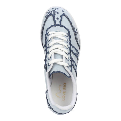 women's elise vintage sneakers in blue