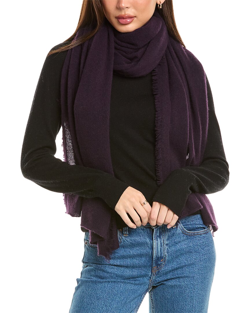 fringe jersey cashmere travel wrap