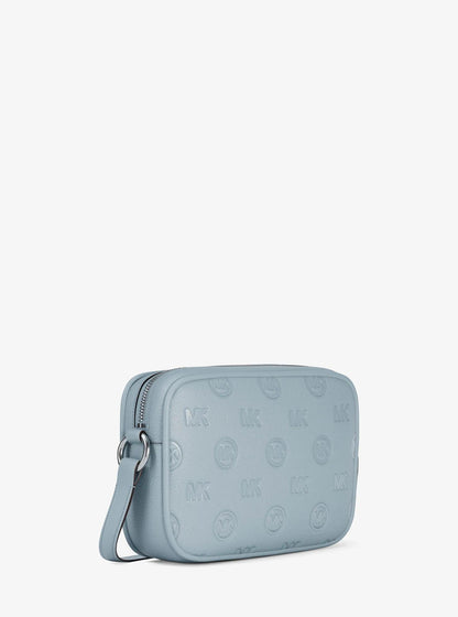 jet set travel large logo debossed camera crossbody bag