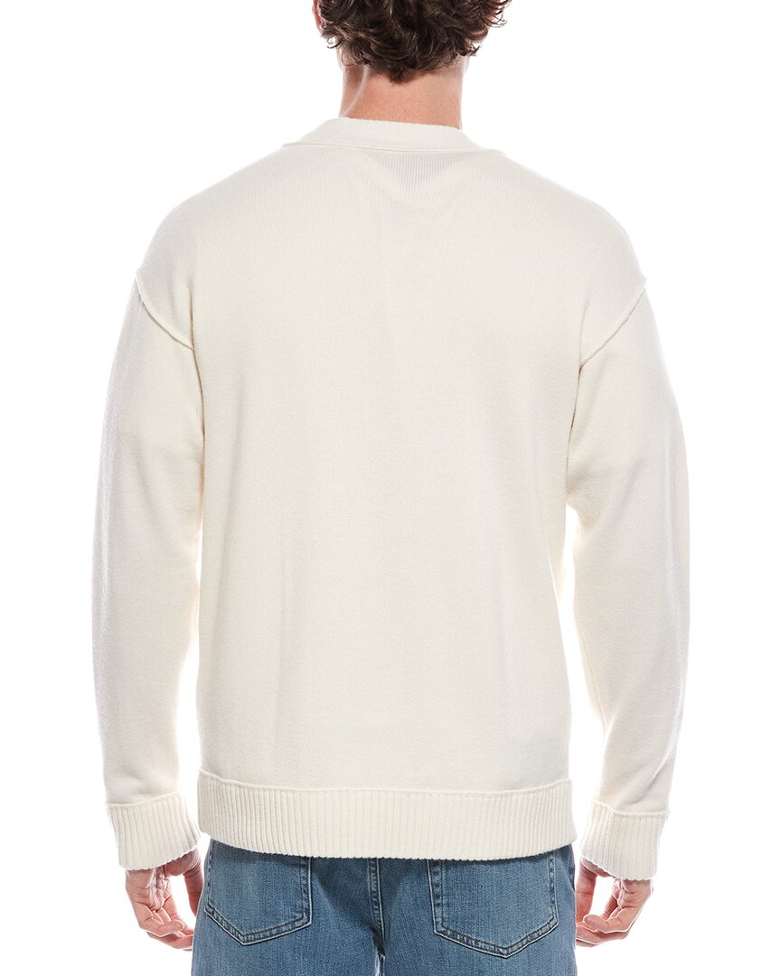 jacquard wool cardigan