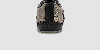 men's stitched leather shoes in grey