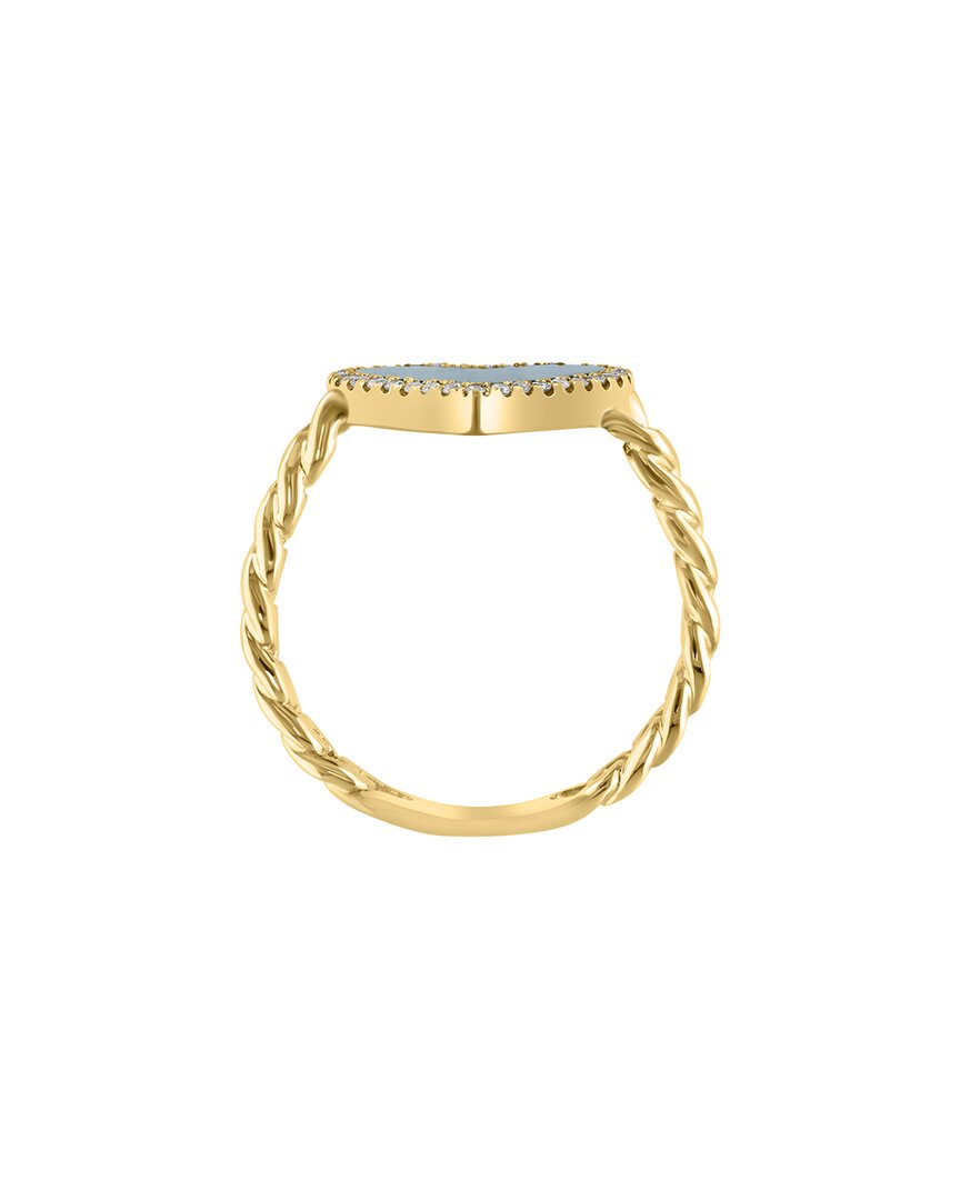 14k 2.21 ct. tw. diamond & malachite ring