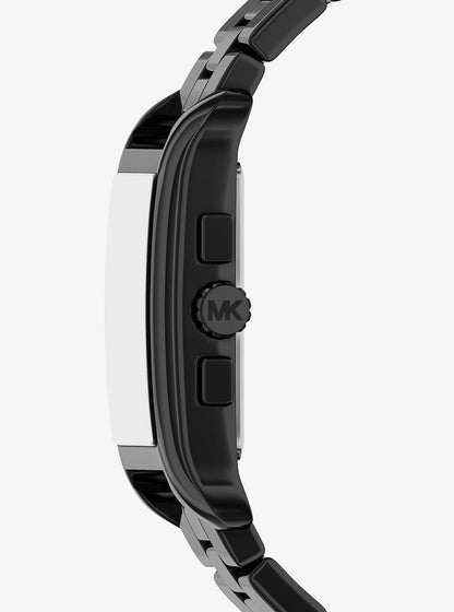 oversized monroe black-tone watch
