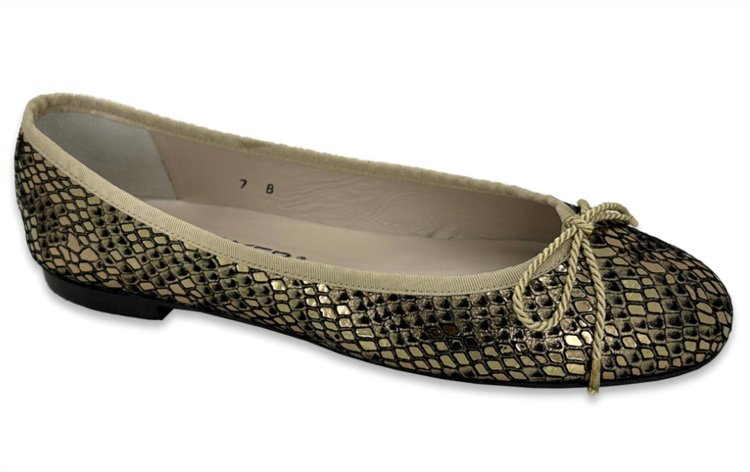 women's bingo bali flats in gold