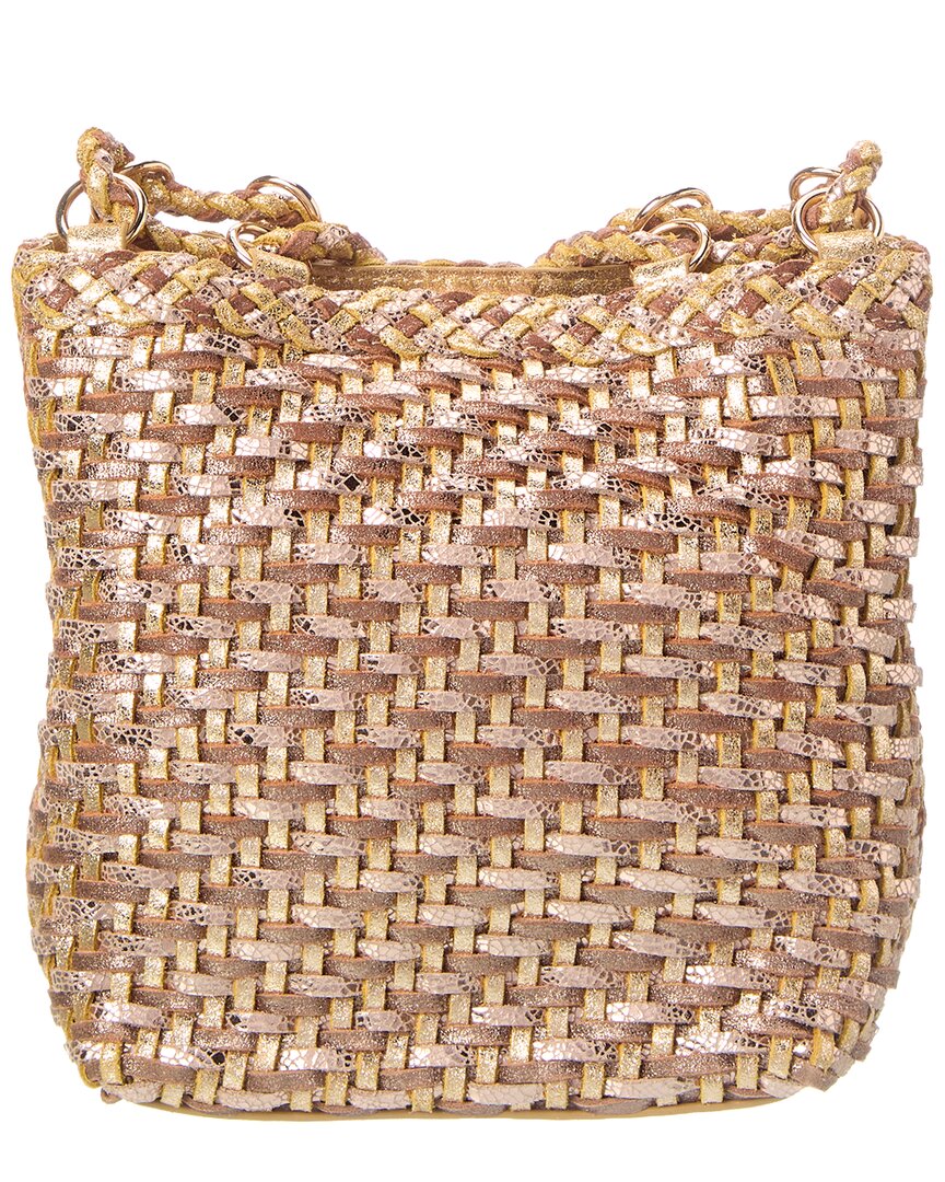 annick leather bucket tote