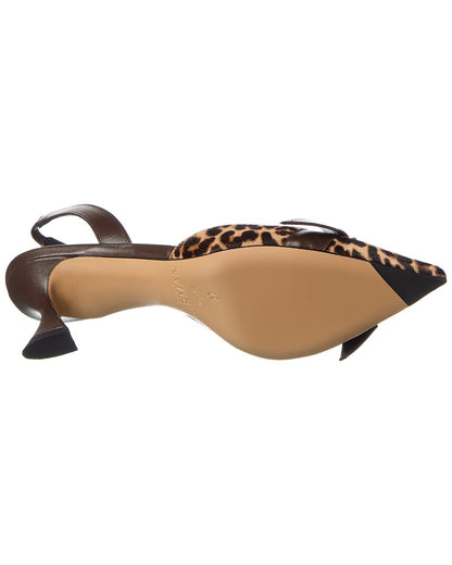 clarita bell 60 haircalf & leather slingback pump