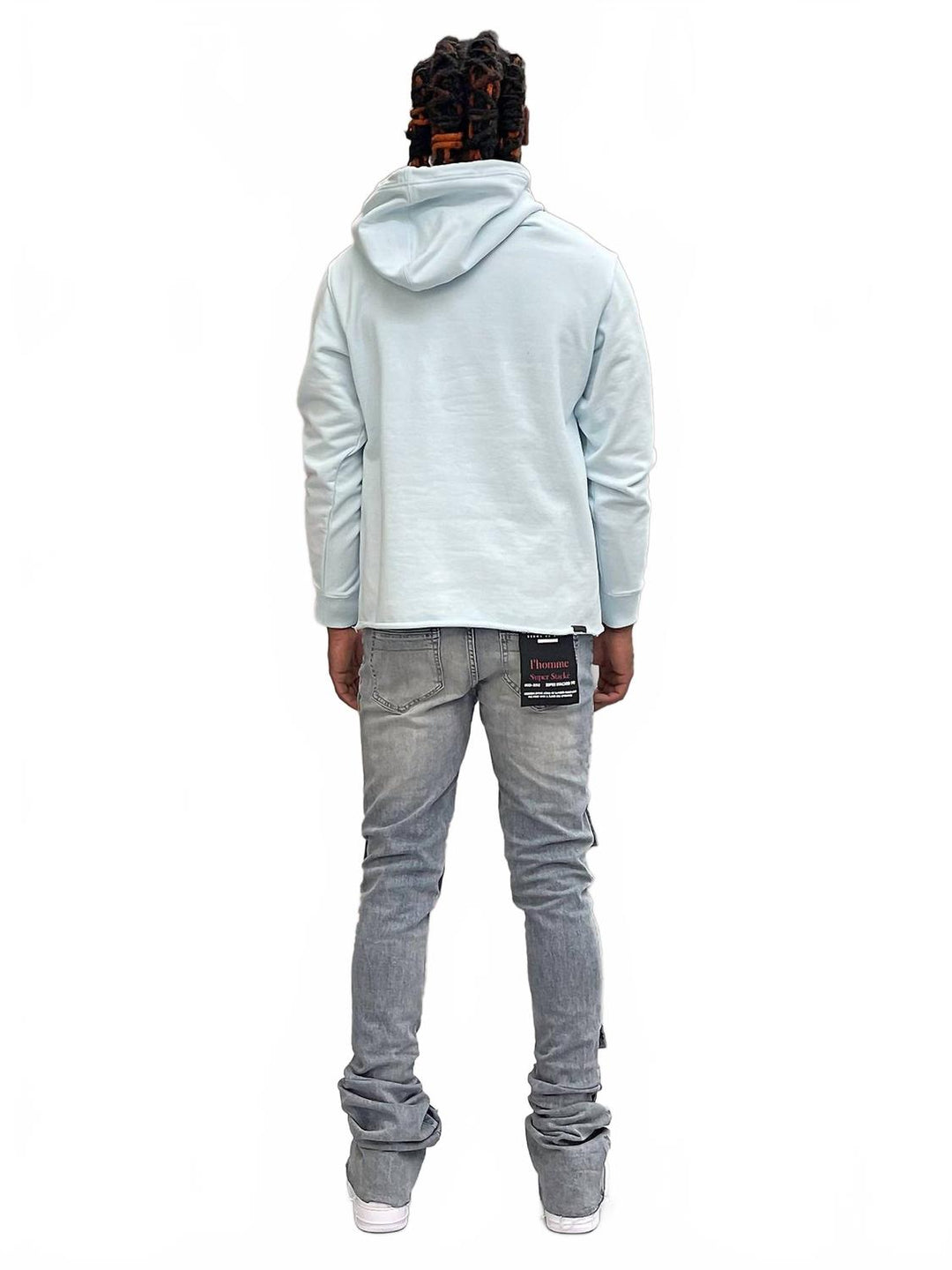 gunner stacked jeans in light indigo wash