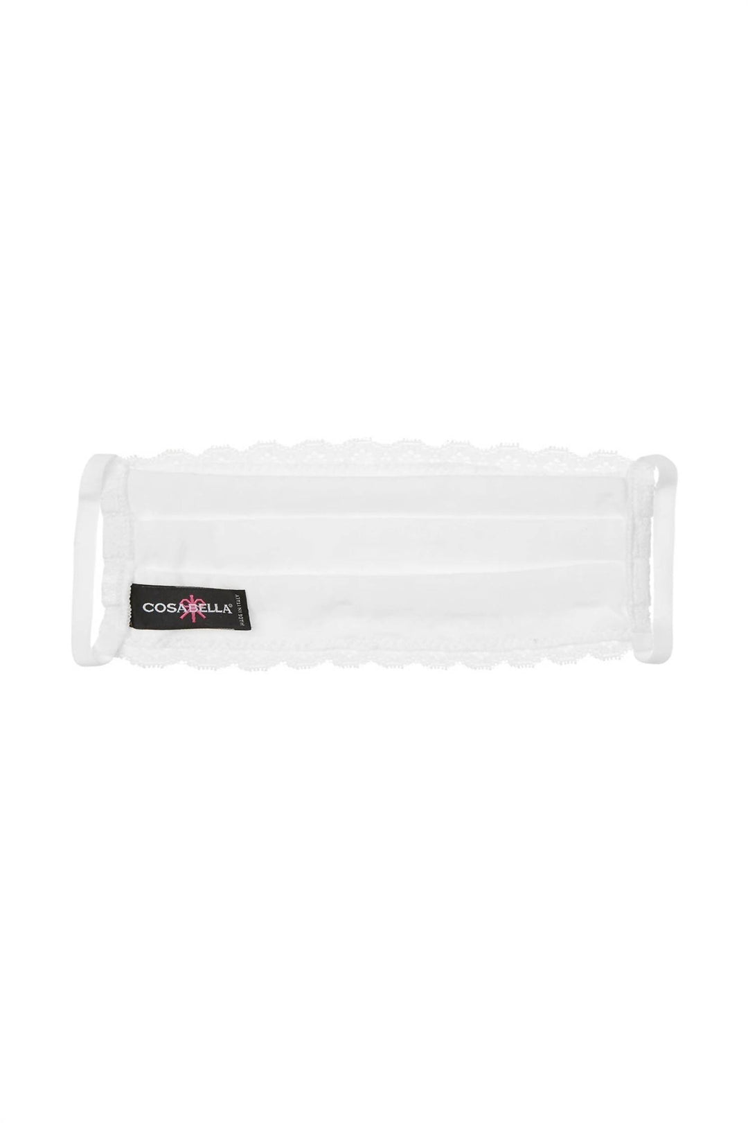 women's never say never pleated face mask in white