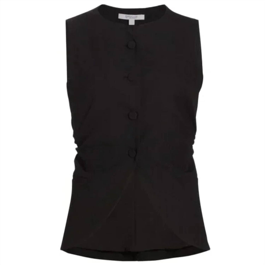 henriette tailored vest in black
