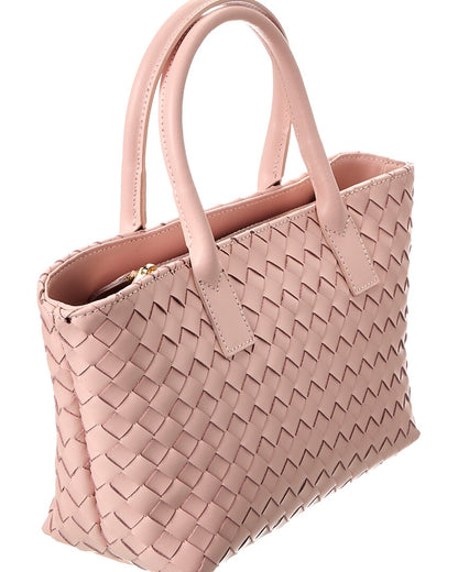 anya hand-woven leather satchel