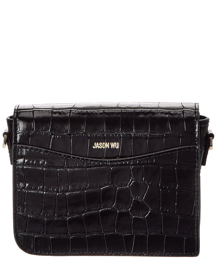 mini croc-embossed leather crossbody