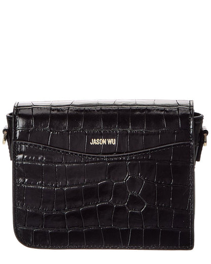 mini croc-embossed leather crossbody
