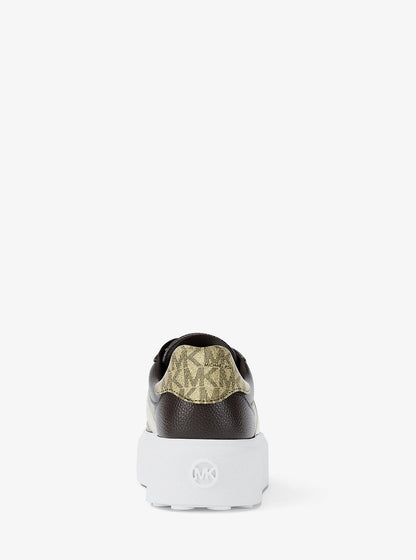 romey signature logo stripe platform sneaker