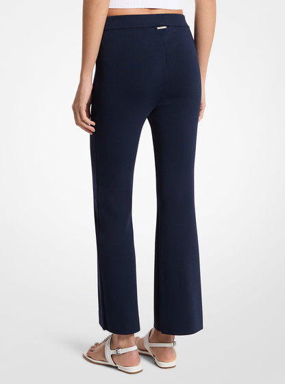 stretch knit cropped leggings