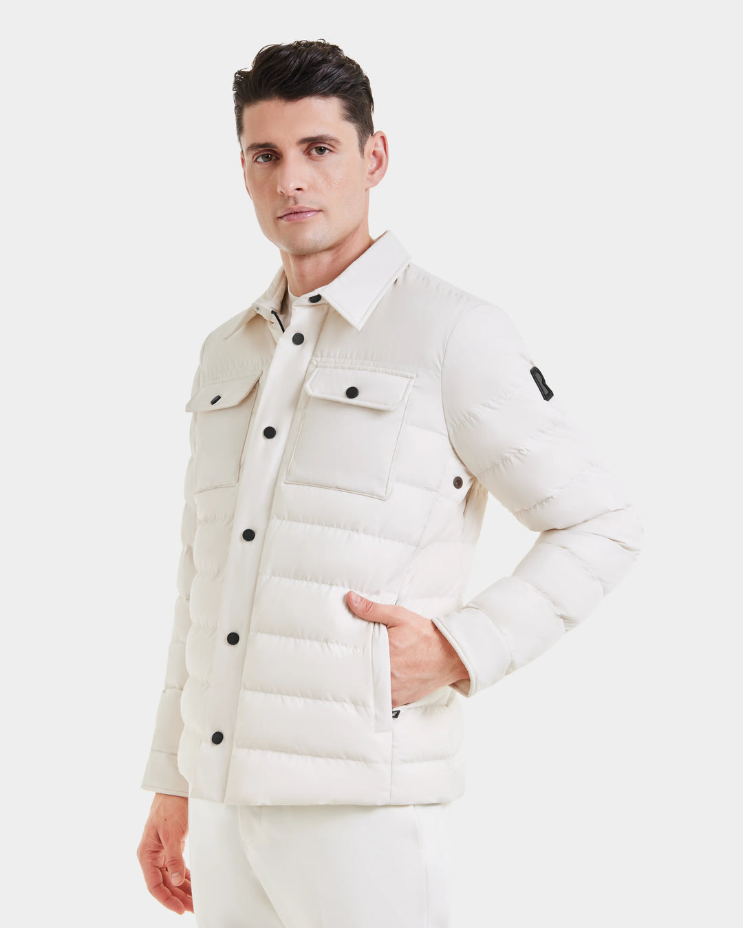 aziel men's down puffer shirt jacket