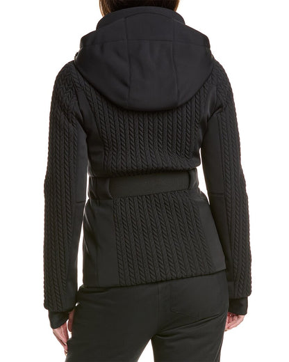 belted ski jacket