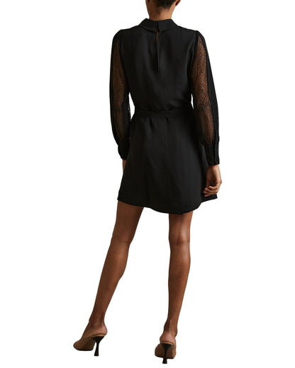reema short lace flippy dress