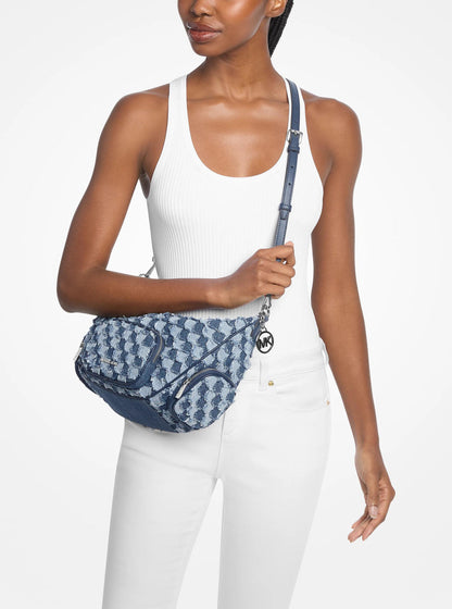 merritt medium patchwork denim convertible shoulder bag