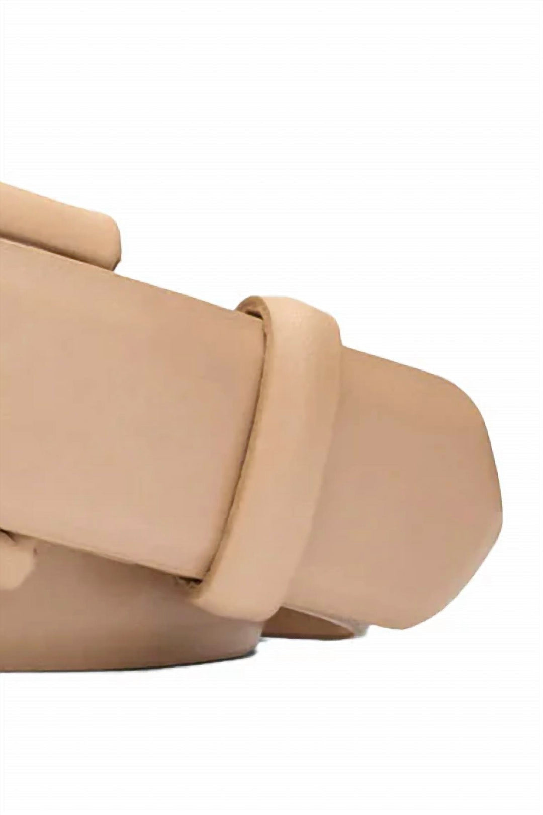 women's covered buckle belt in bone