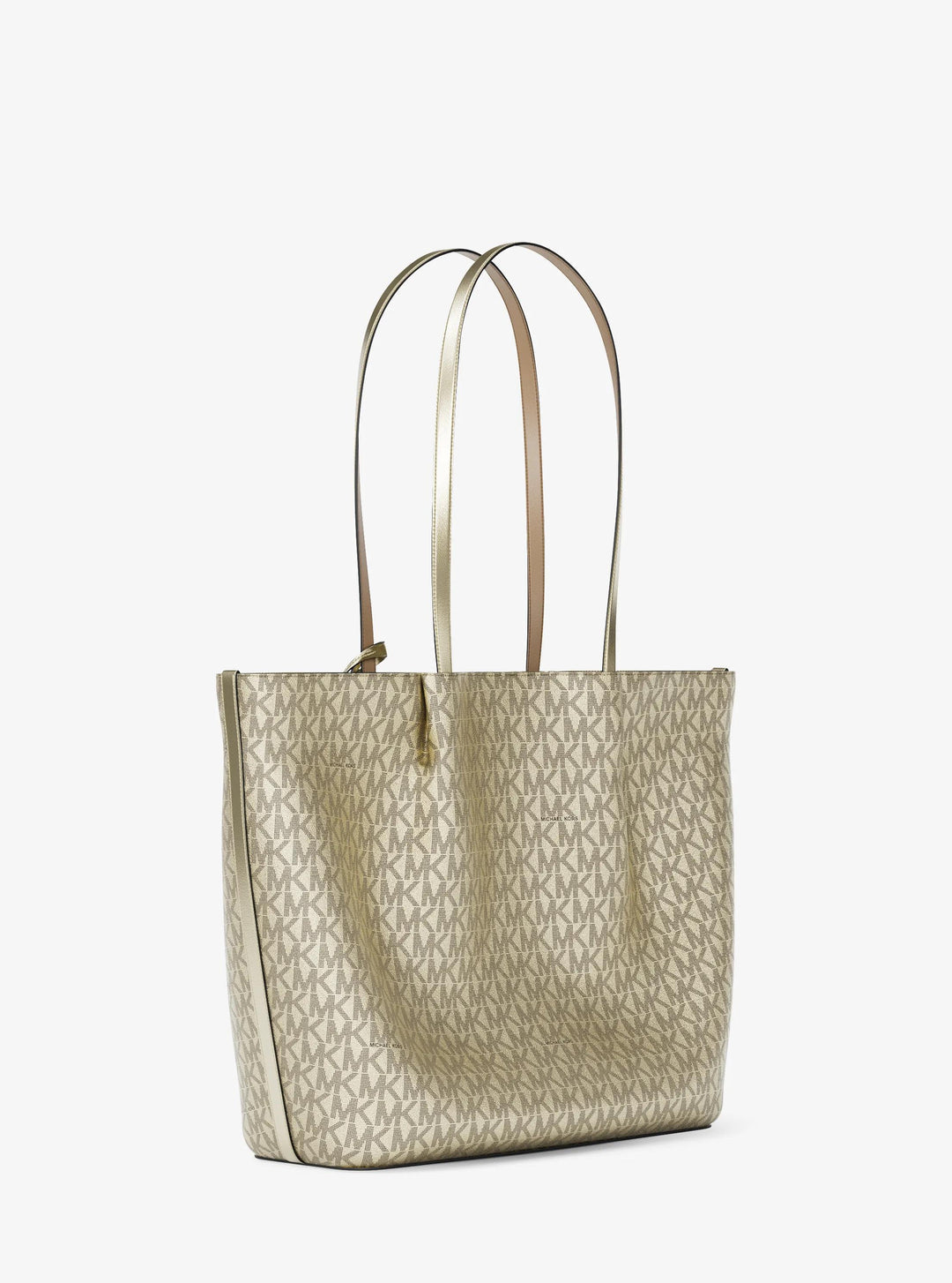 carson large metallic signature logo tote bag