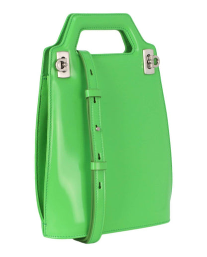 women's micro wanda patent leather shoulder bag in green