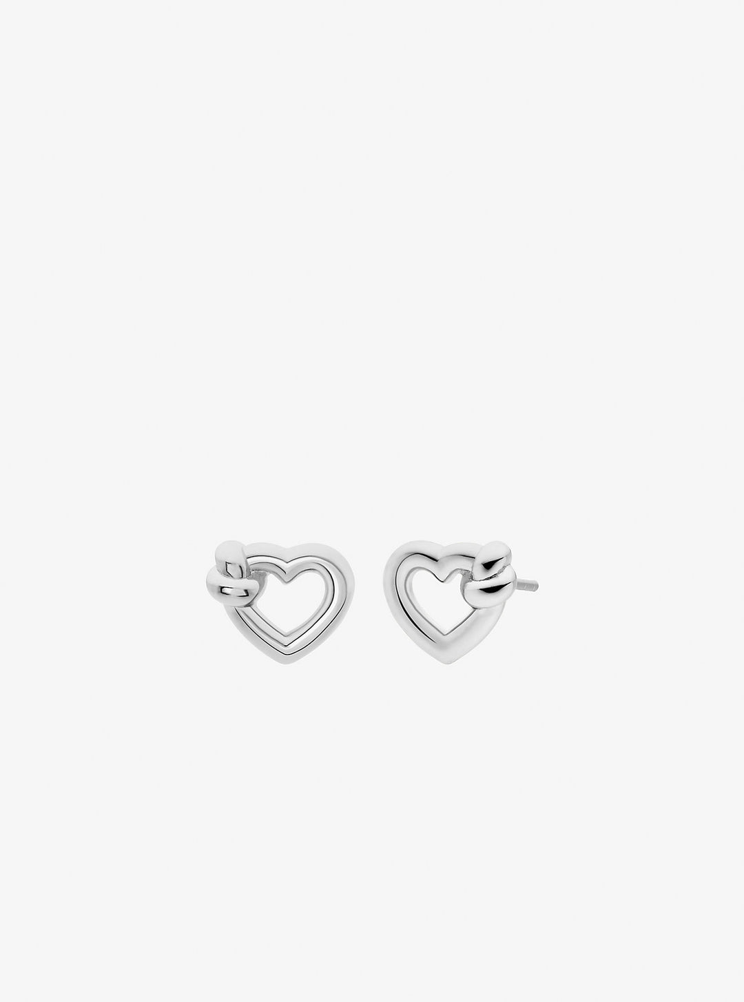 knotted heart necklace and earrings gift set