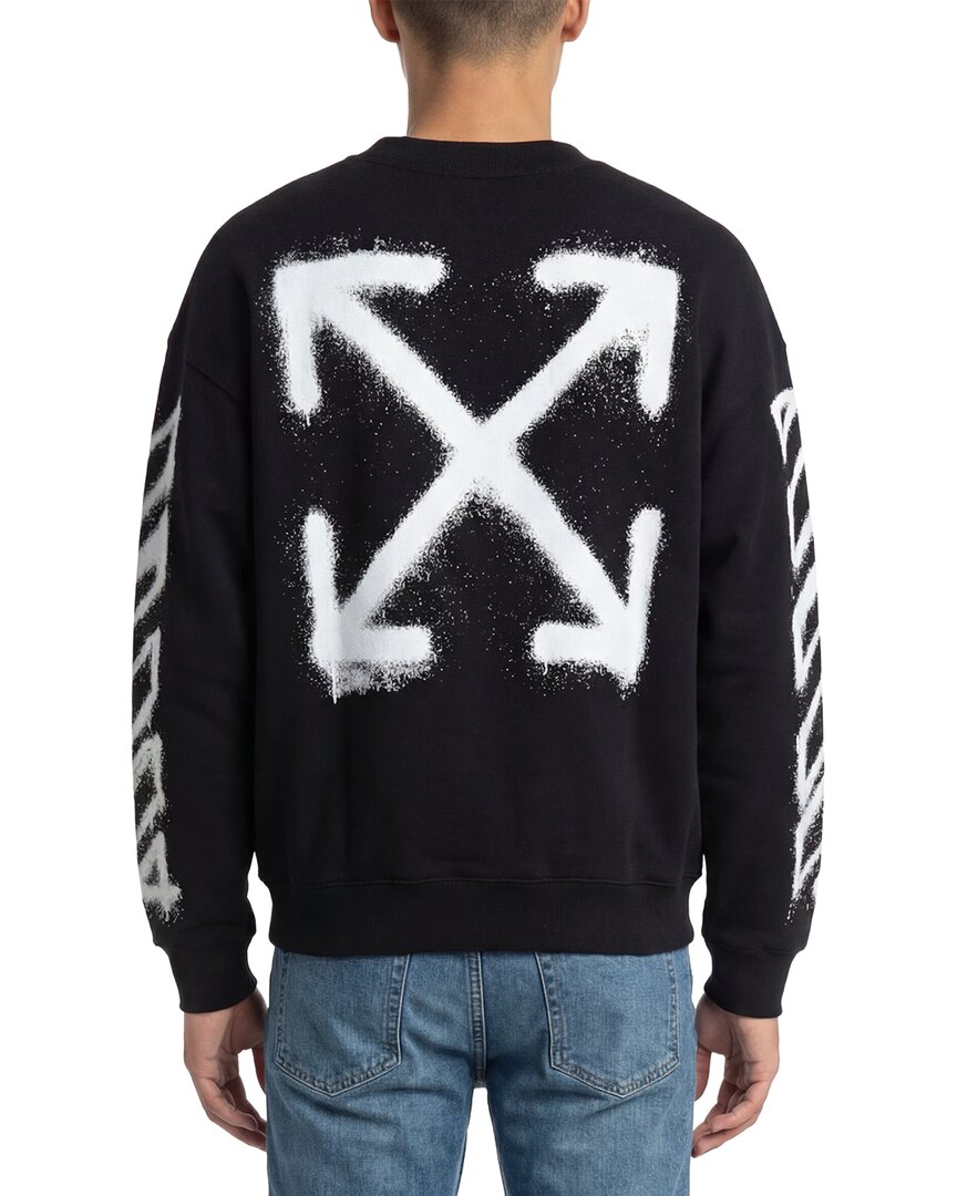 off-white virgil spray arrow crewneck sweatshirt