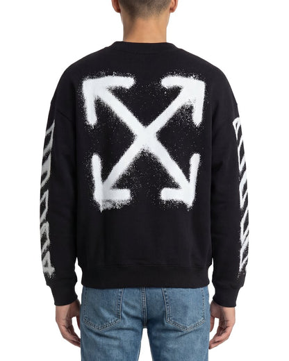 off-white virgil spray arrow crewneck sweatshirt