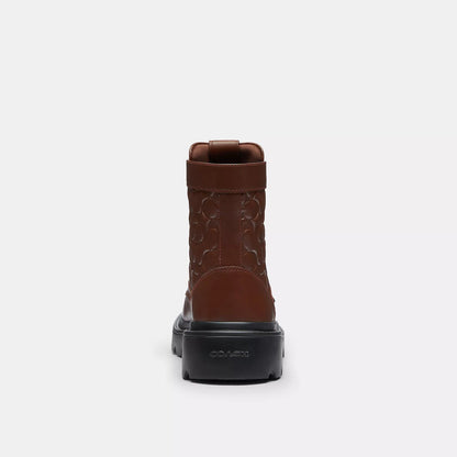 combat boot in signature leather