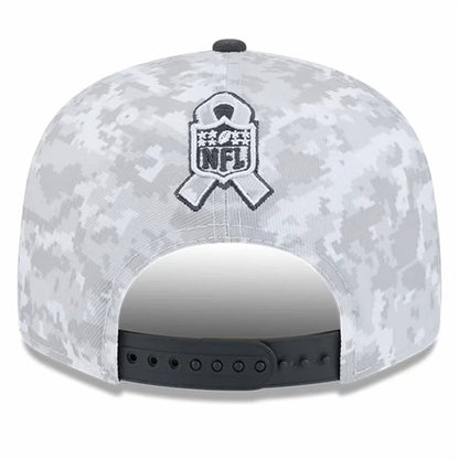 san francisco 49ers salute to service 9fifty snapback hat in grey/beige camo