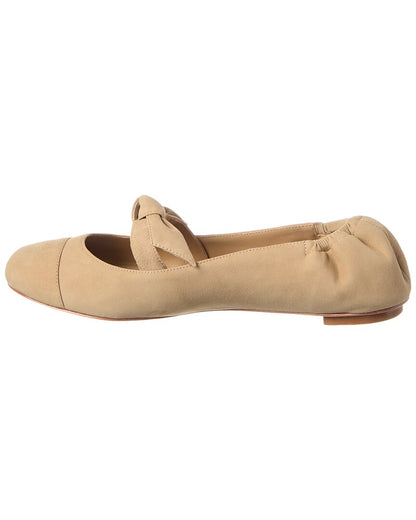 clarita suede ballerina flat